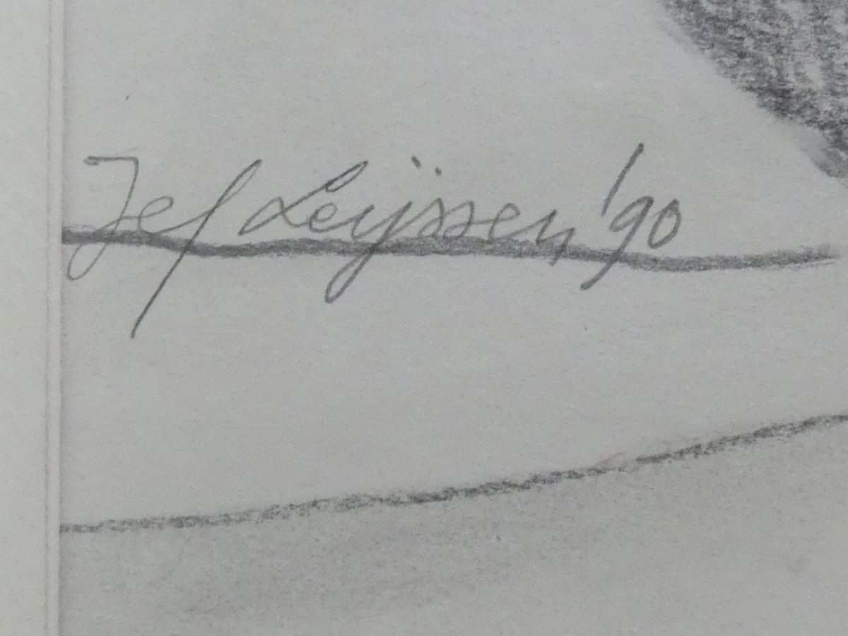 3 potloodtekeningen, gesigneerd
