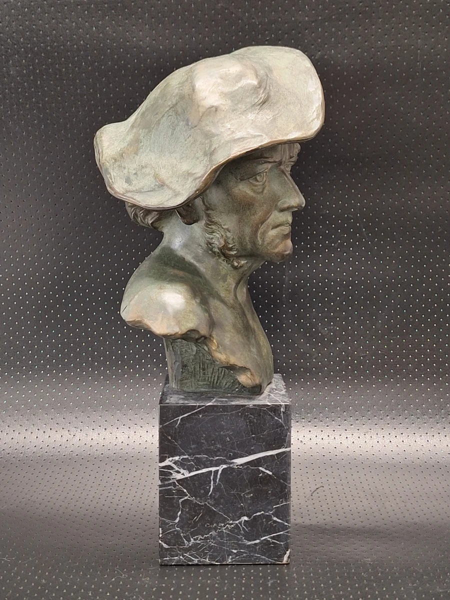 Buste van Richard Wagner op marmeren sokkel - Johannes Dommisse (ca. 1920–1940)