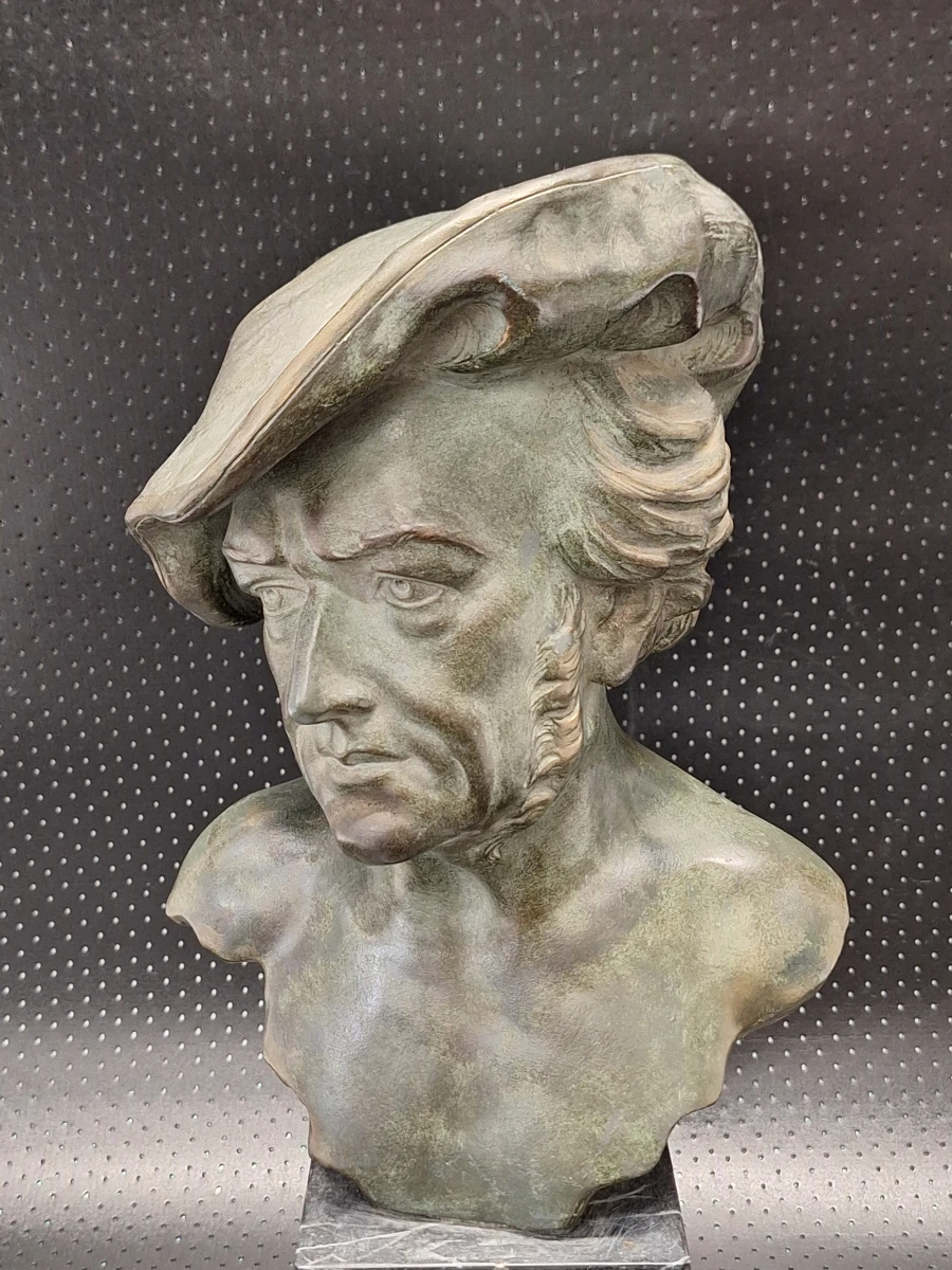 Buste van Richard Wagner op marmeren sokkel - Johannes Dommisse (ca. 1920–1940)