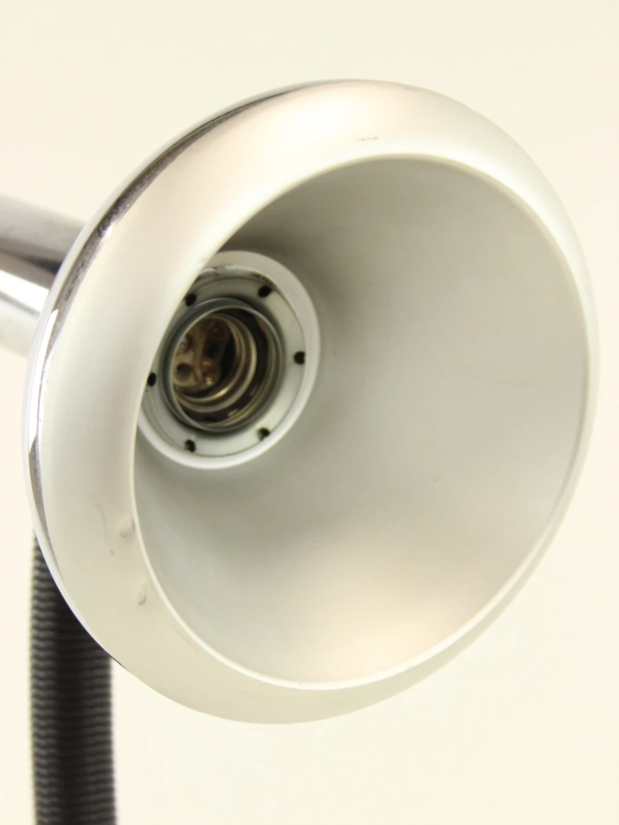 Verstelbare metalen Space - Age bureaulamp met chromen afwerking
