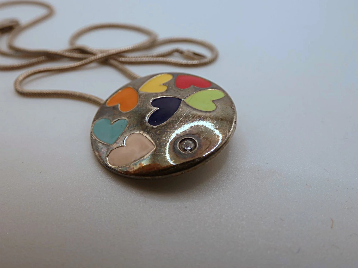 Zilveren ketting met ronde hanger