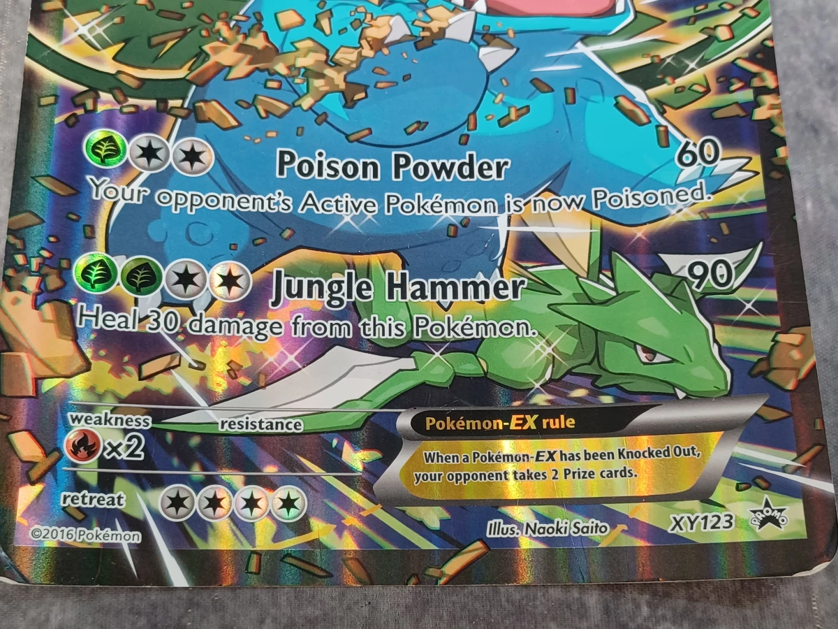 Zeldzame Pokémon Jumbo kaart - Venusaur EX Full Art Holo - XY123 Promo – 2016