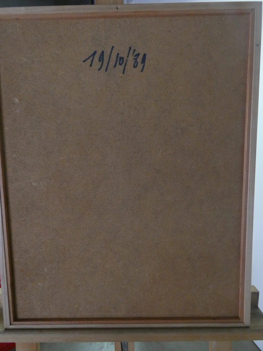 Set van 4 ingelijste potloodtekeningen, gesigneerd
