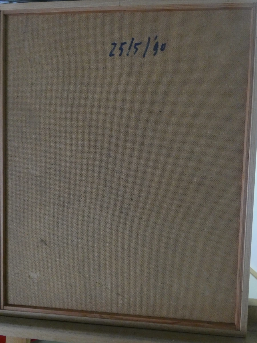 Set van 4 ingelijste potloodtekeningen, gesigneerd