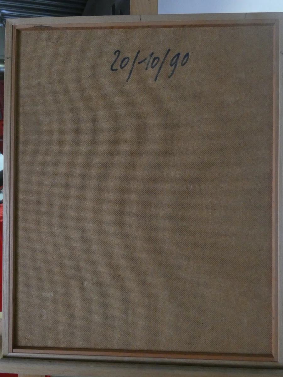 Set van 4 ingelijste potloodtekeningen, gesigneerd