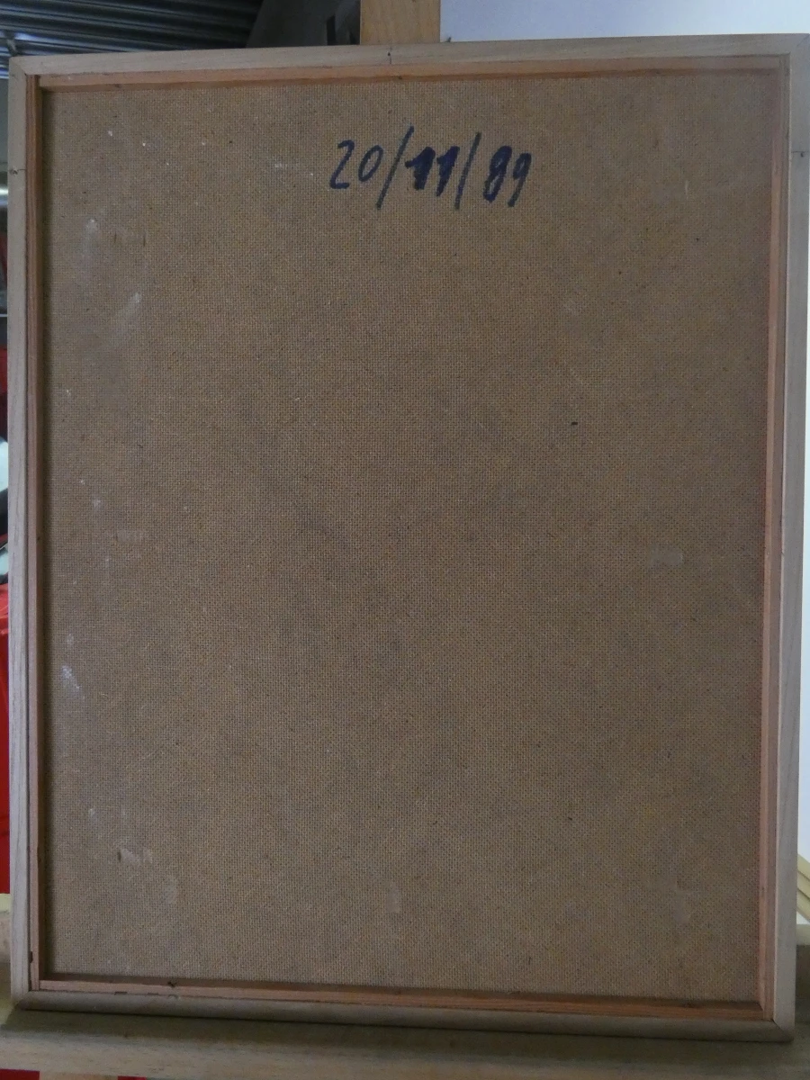 Set van 4 ingelijste potloodtekeningen, gesigneerd