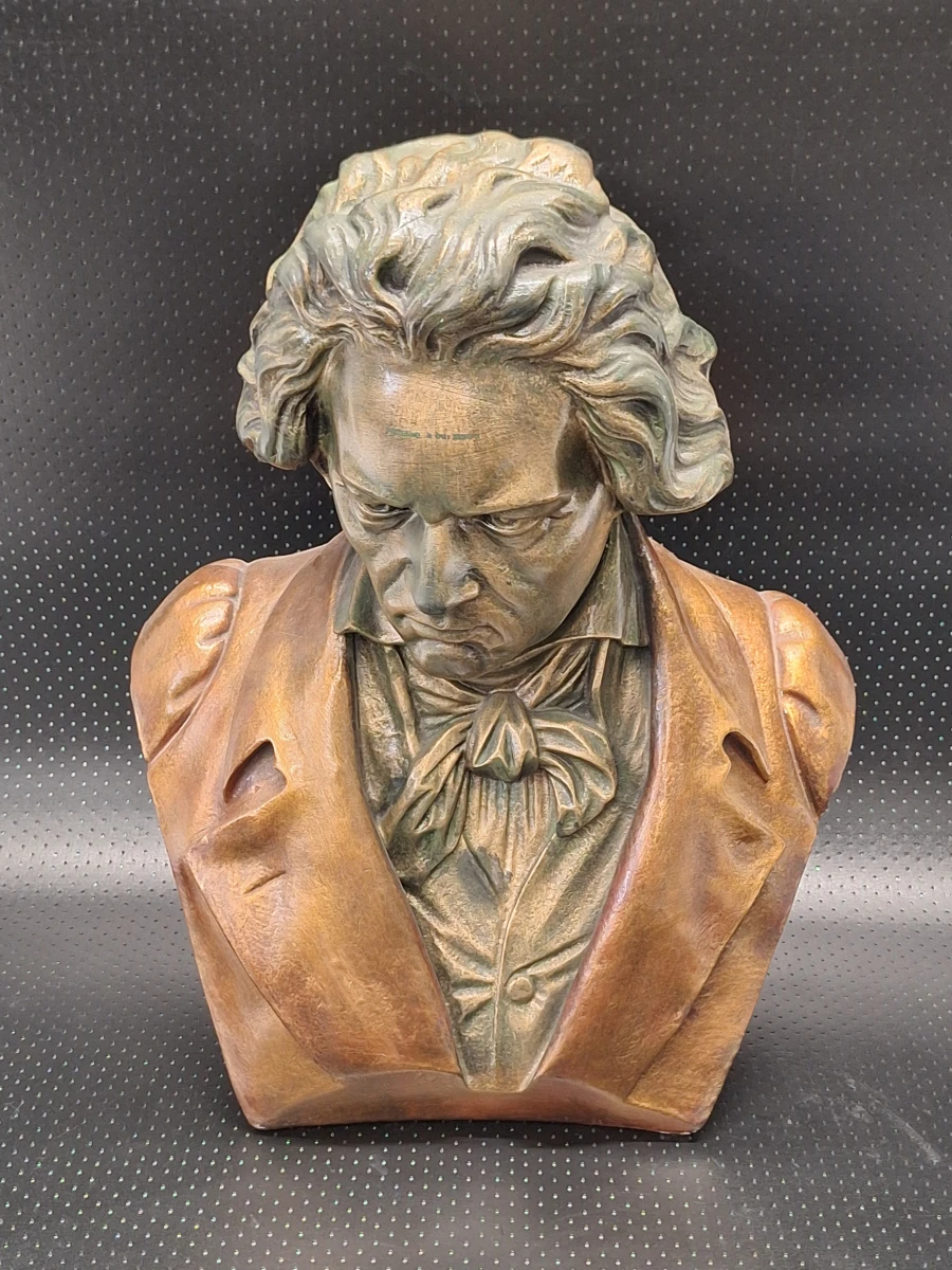 Ludwig van Beethoven - Decoratieve vintage buste in brons look