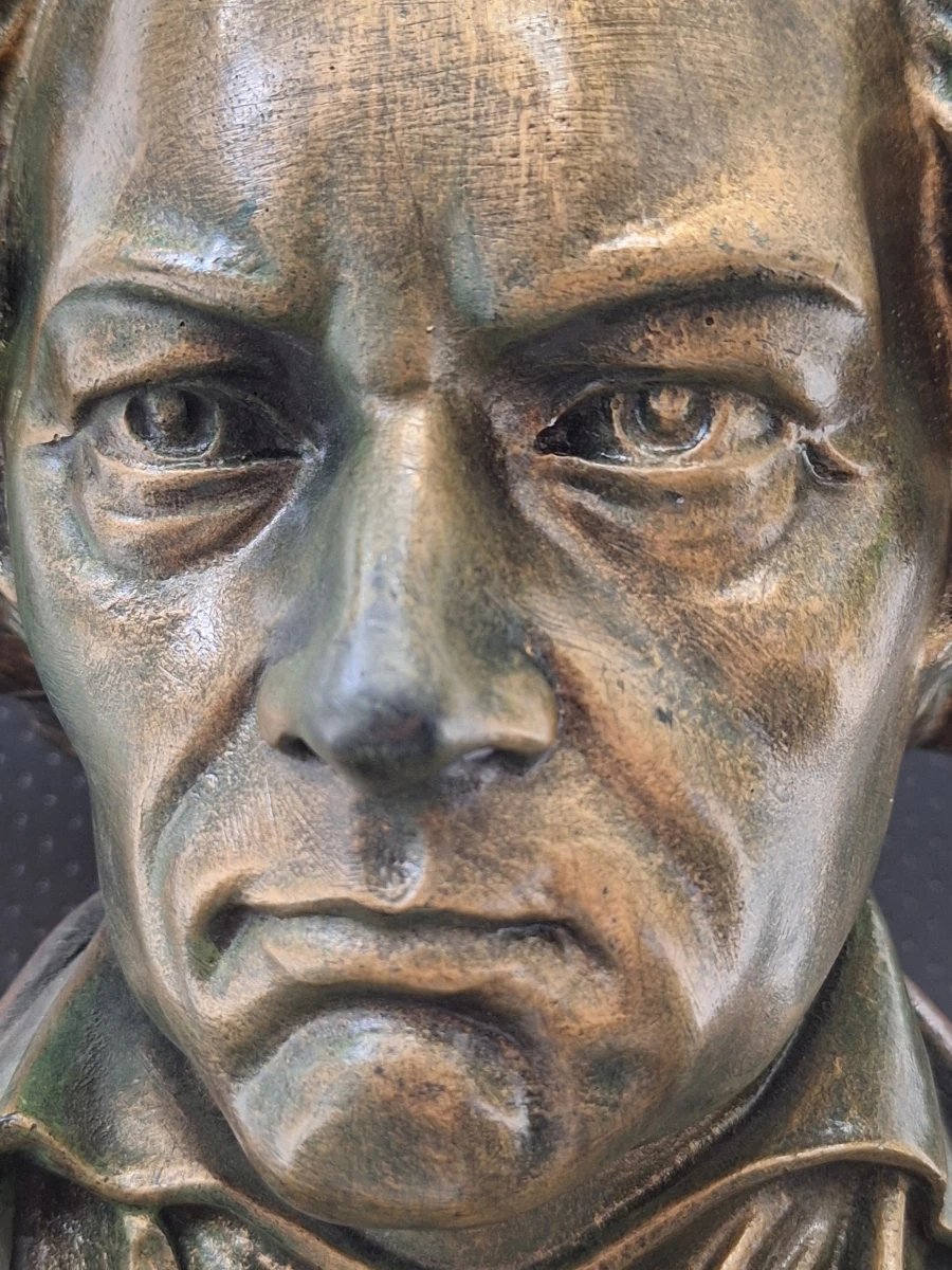 Ludwig van Beethoven - Decoratieve vintage buste in brons look