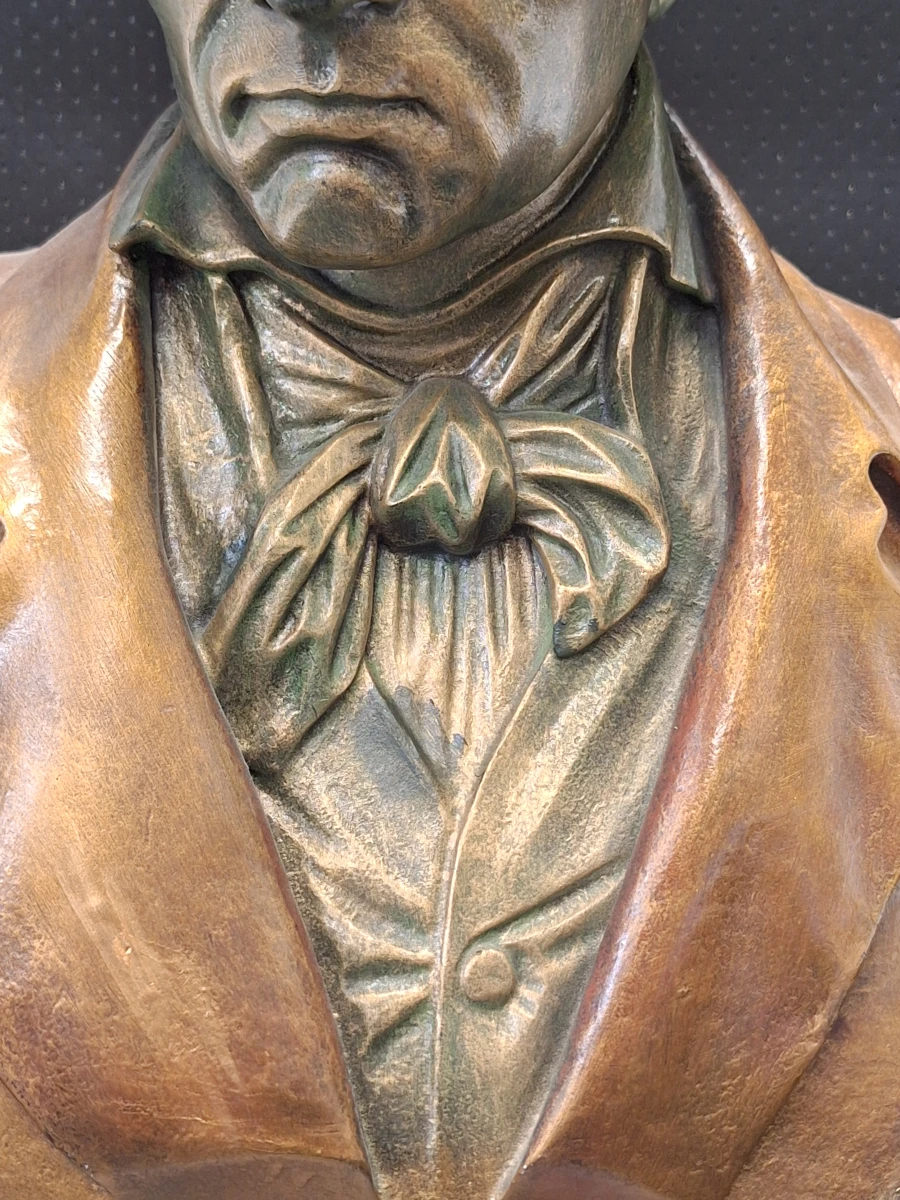 Ludwig van Beethoven - Decoratieve vintage buste in brons look