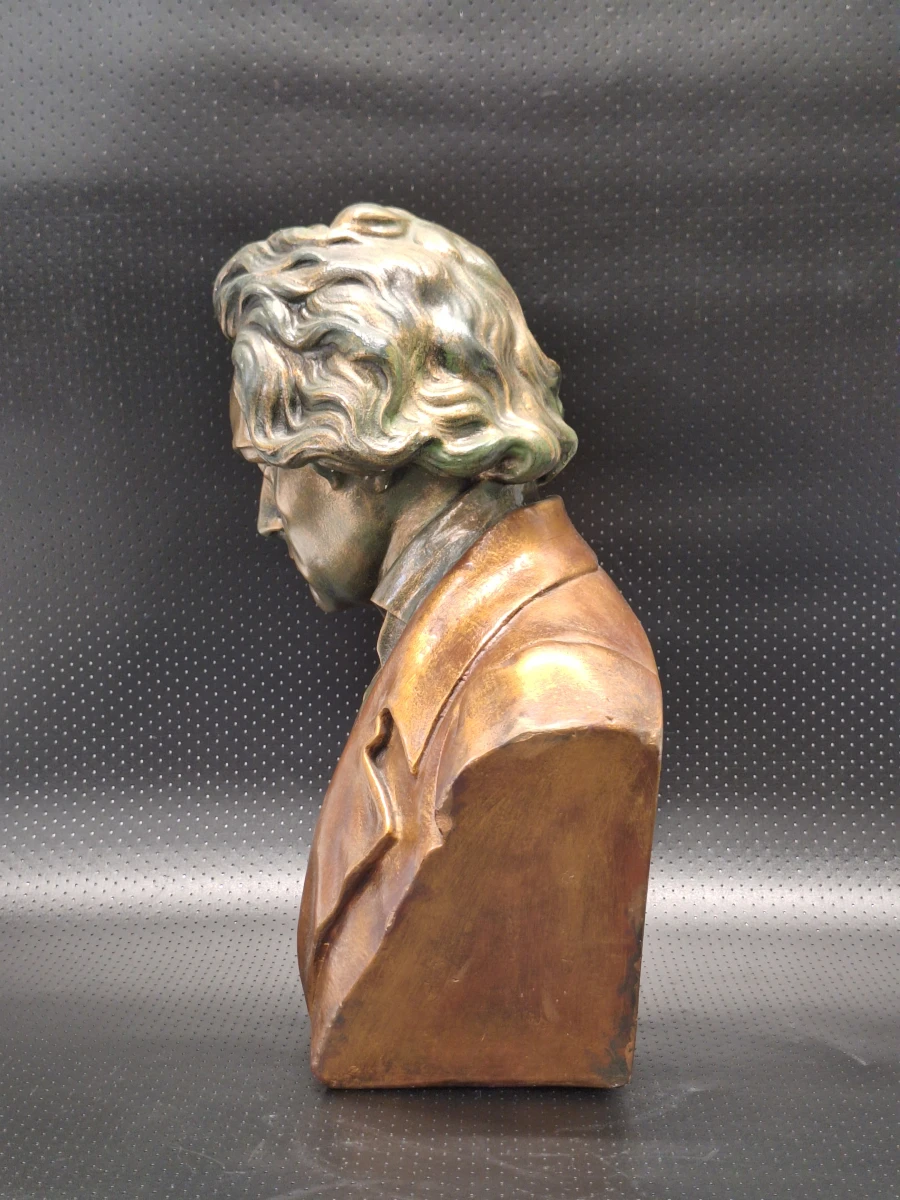 Ludwig van Beethoven - Decoratieve vintage buste in brons look