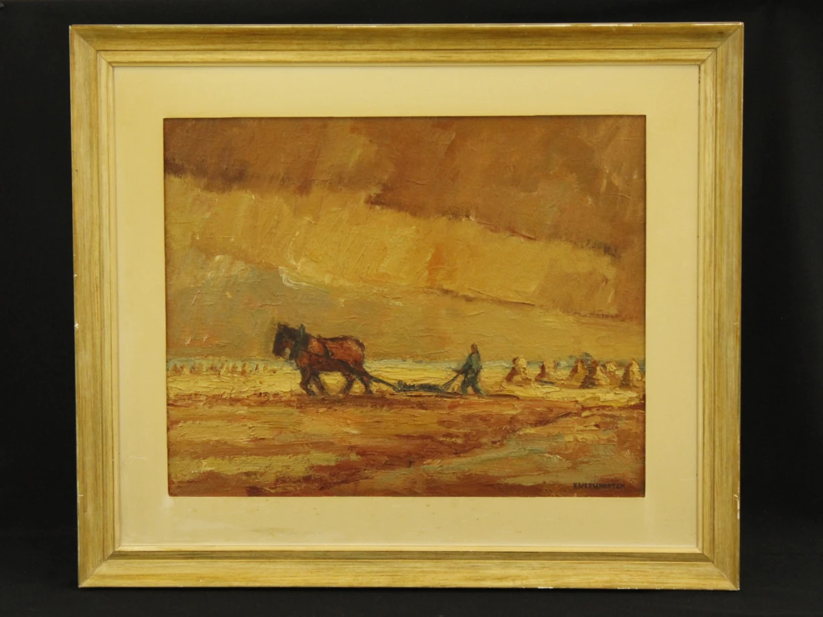 Landschap Merksem - Karel Verschooten (1910–1993)