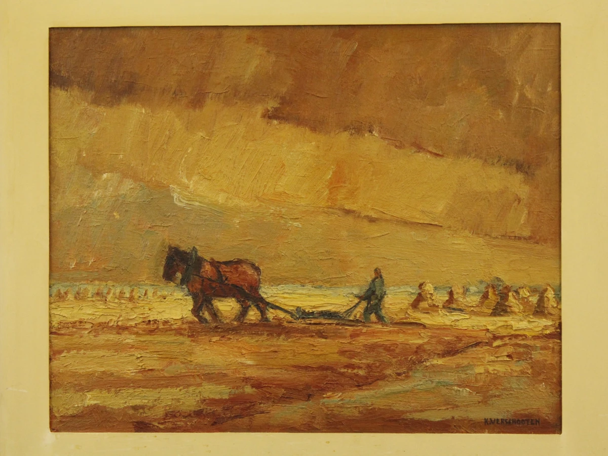 Landschap Merksem - Karel Verschooten (1910–1993)