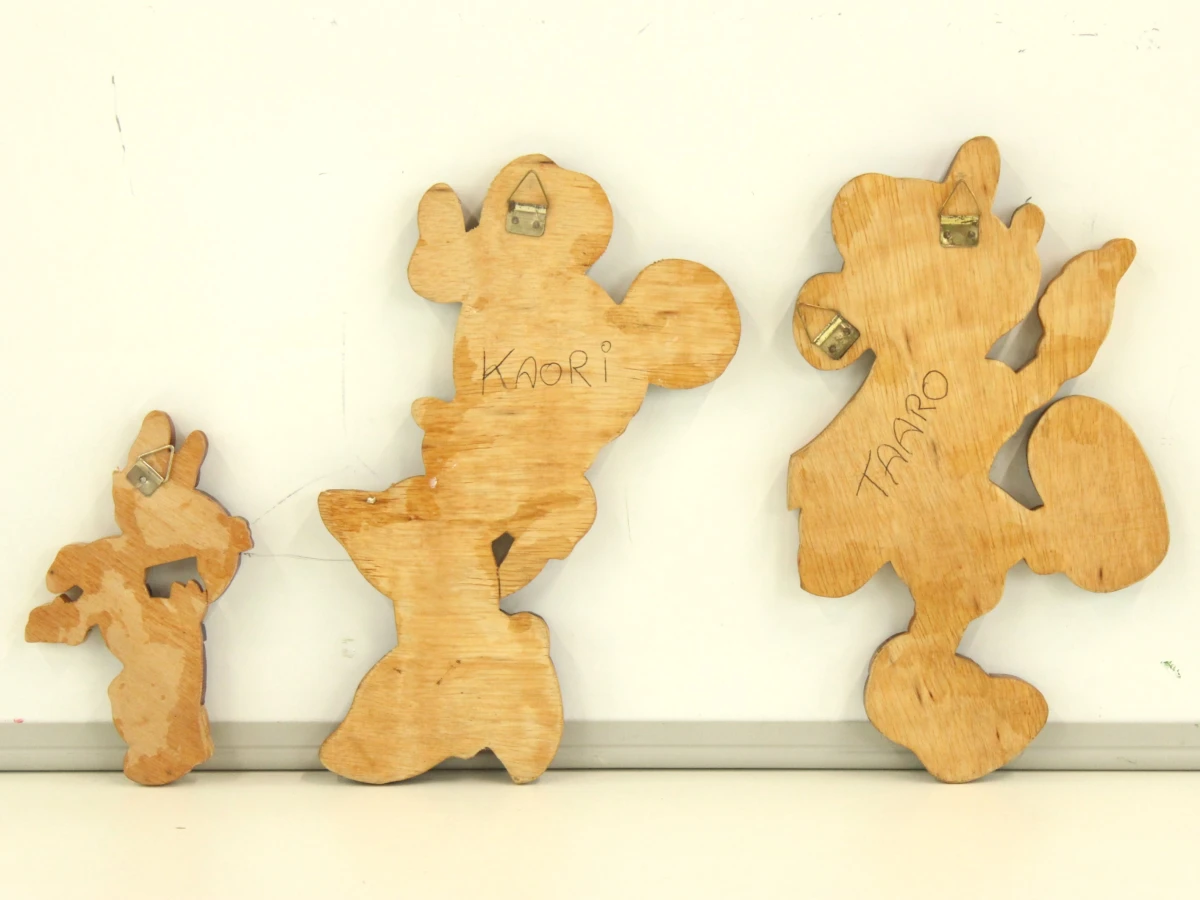Set van 3 houten wanddecoraties in klassieke Disneystijl