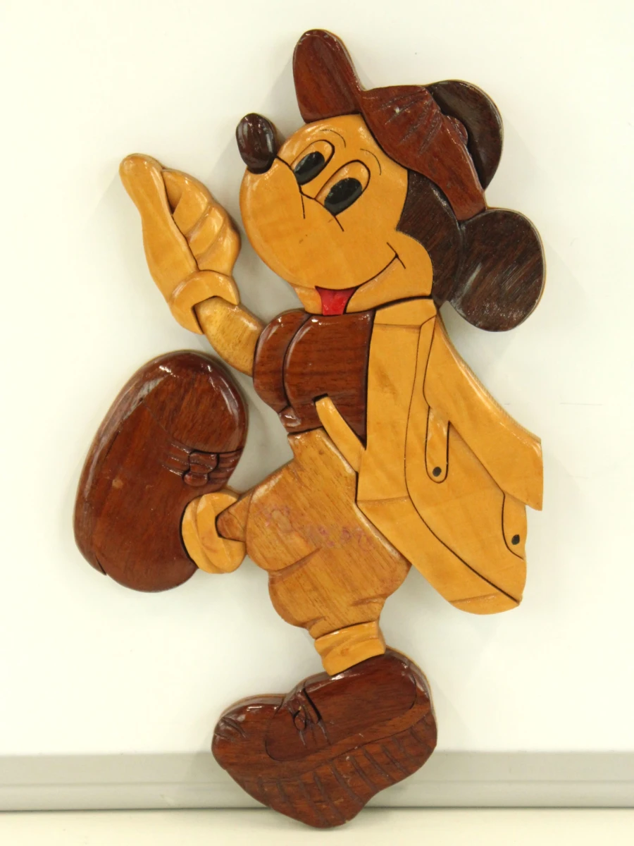 Set van 3 houten wanddecoraties in klassieke Disneystijl