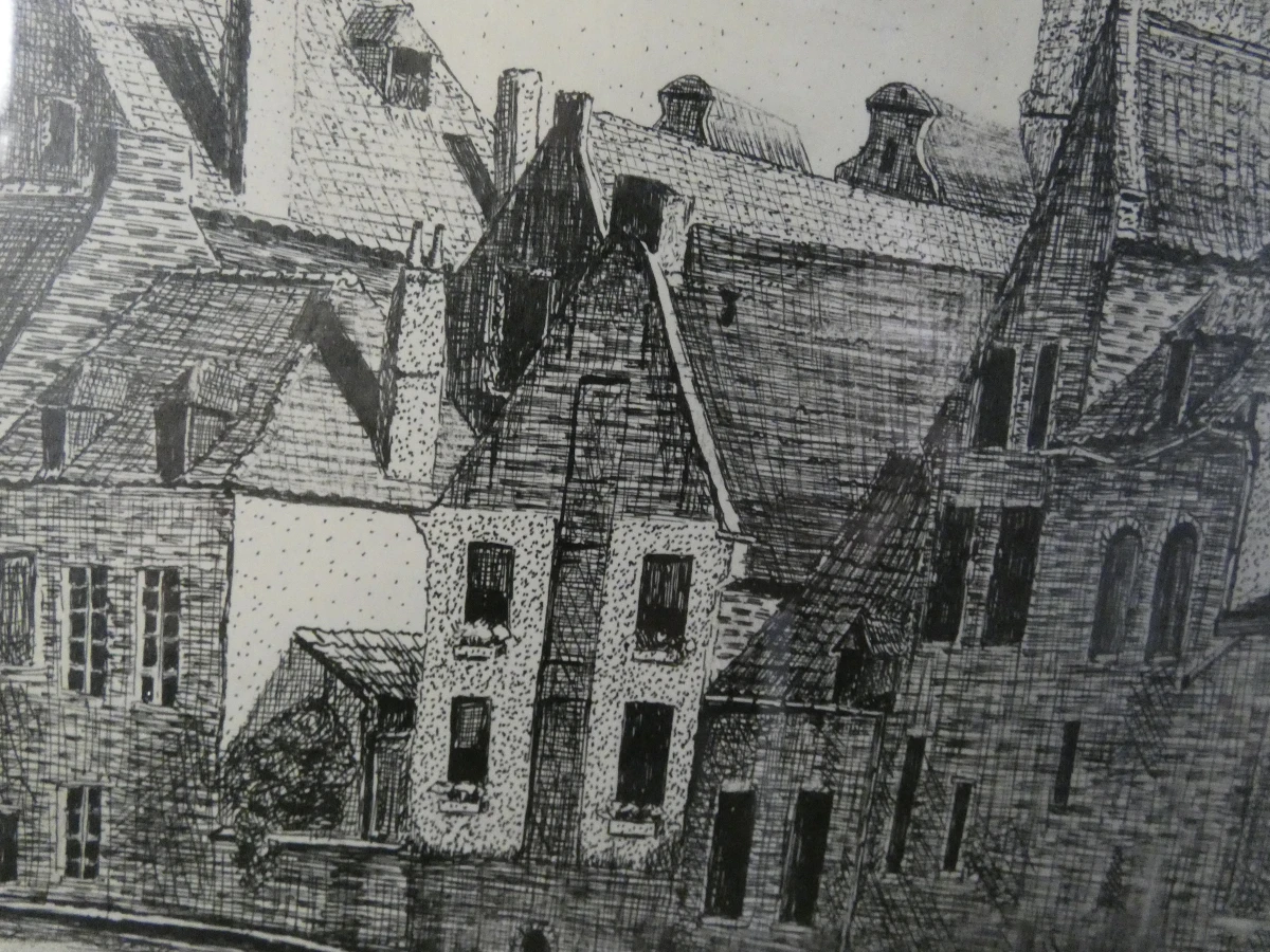Pentekening van de Gertrudis kerk in Leuven