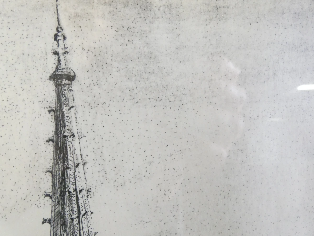 Pentekening van de Gertrudis kerk in Leuven
