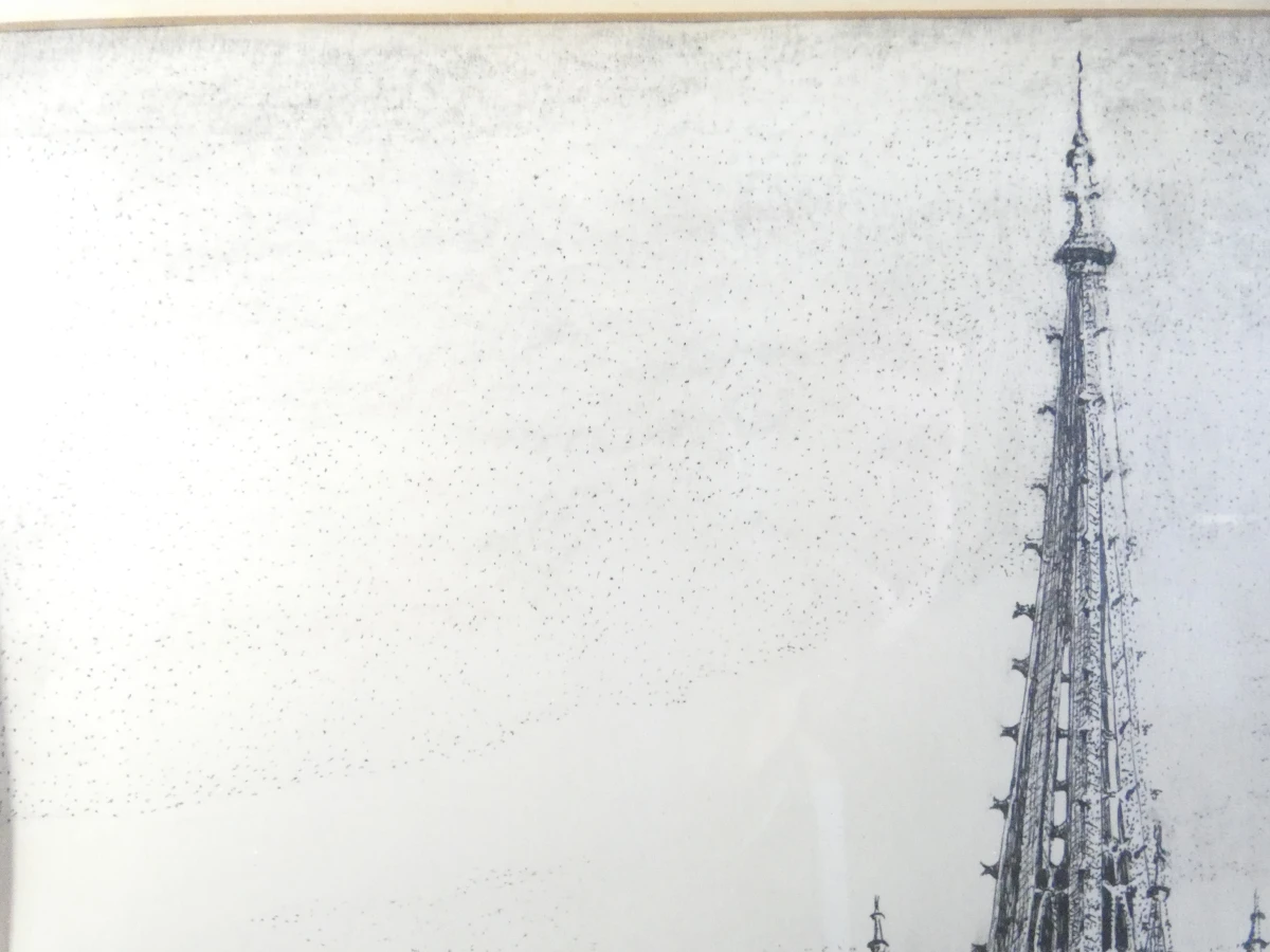 Pentekening van de Gertrudis kerk in Leuven