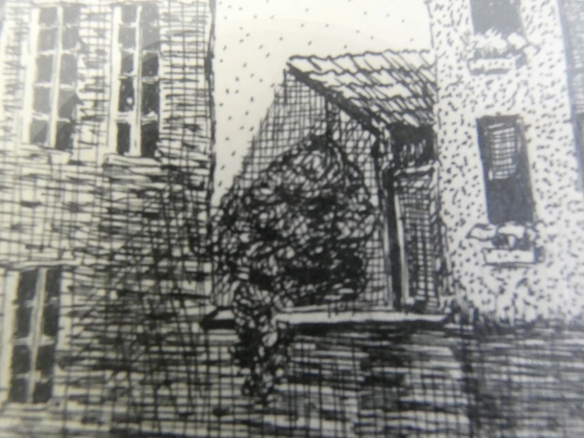 Pentekening van de Gertrudis kerk in Leuven