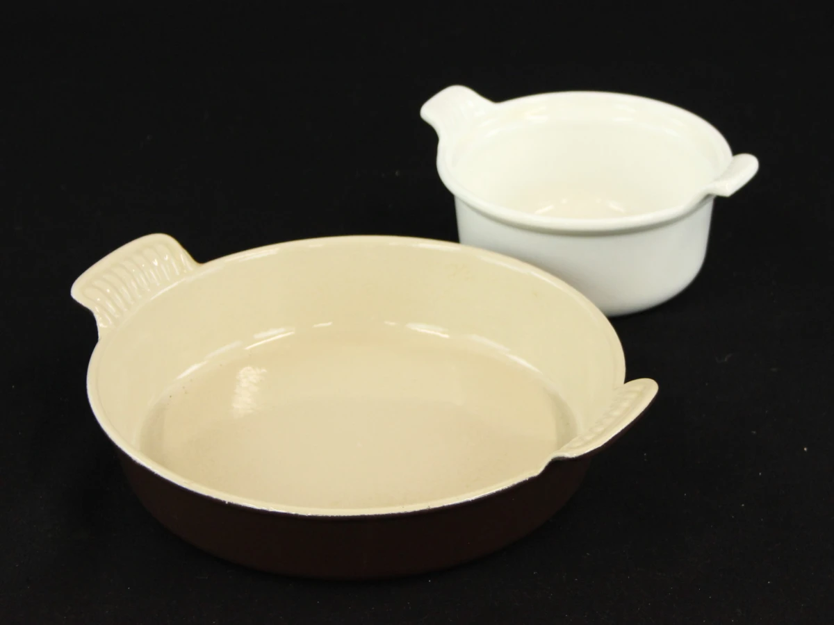 Set van 2 Le Creuset ovenschaaltjes in keramiek