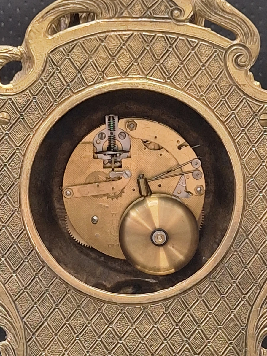 Lodewijk XV-stijl messing pendule met Franz Hermle 8-Daags uurwerk - Duitsland