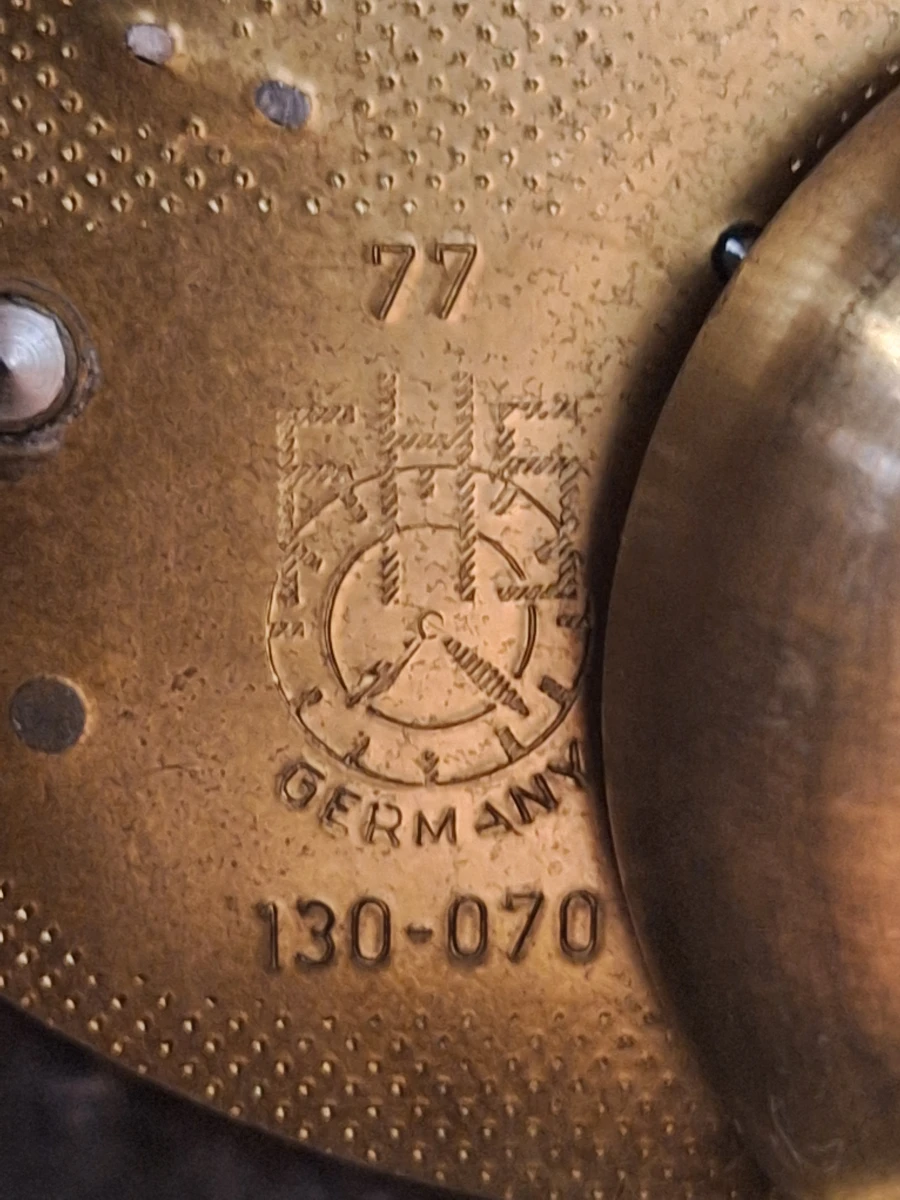 Lodewijk XV-stijl messing pendule met Franz Hermle 8-Daags uurwerk - Duitsland