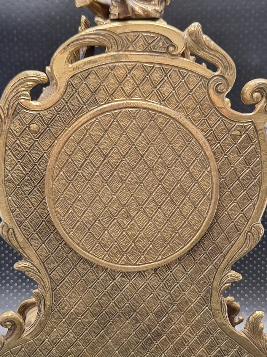 Lodewijk XV-stijl messing pendule met Franz Hermle 8-Daags uurwerk - Duitsland