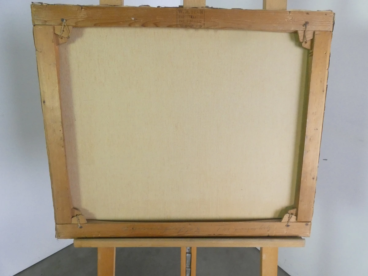 Olieverfschilderij koppel op een veld