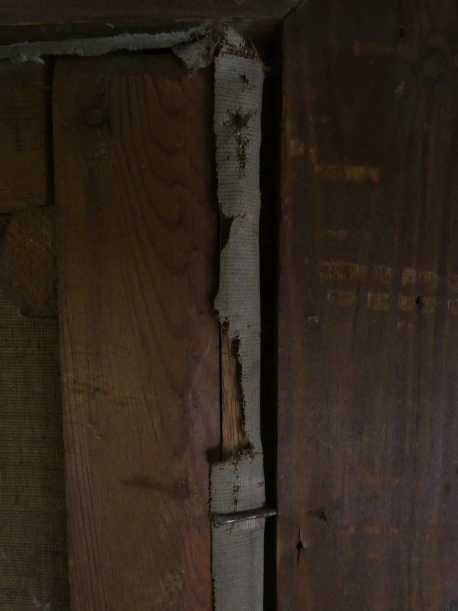 Olieverfschilderij van een naakte vrouw in een verguld frame