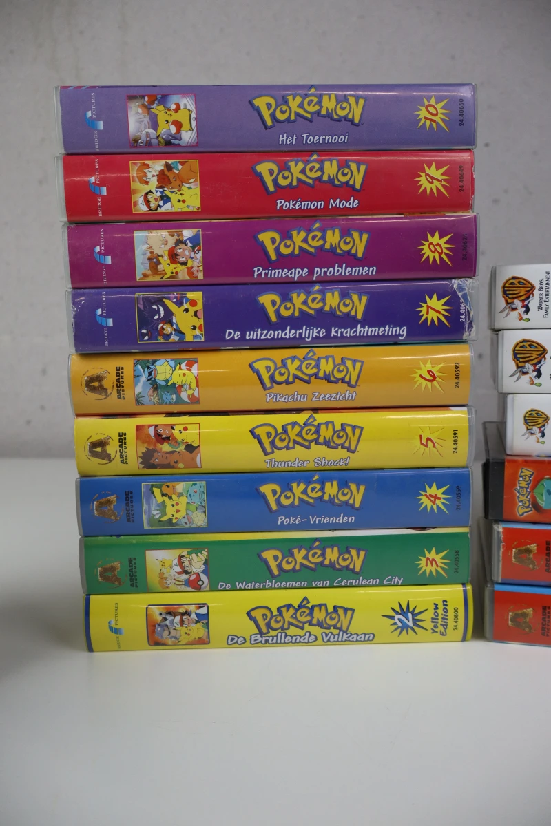 Pokémon VHS en DVD collectie