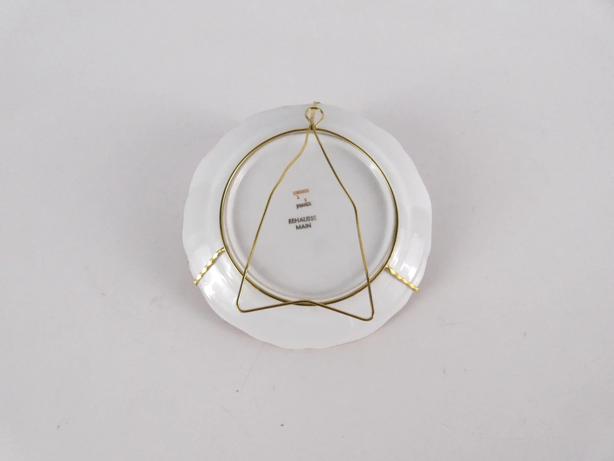 Set van 3 Limoges porseleinen decoratieve borden en eend