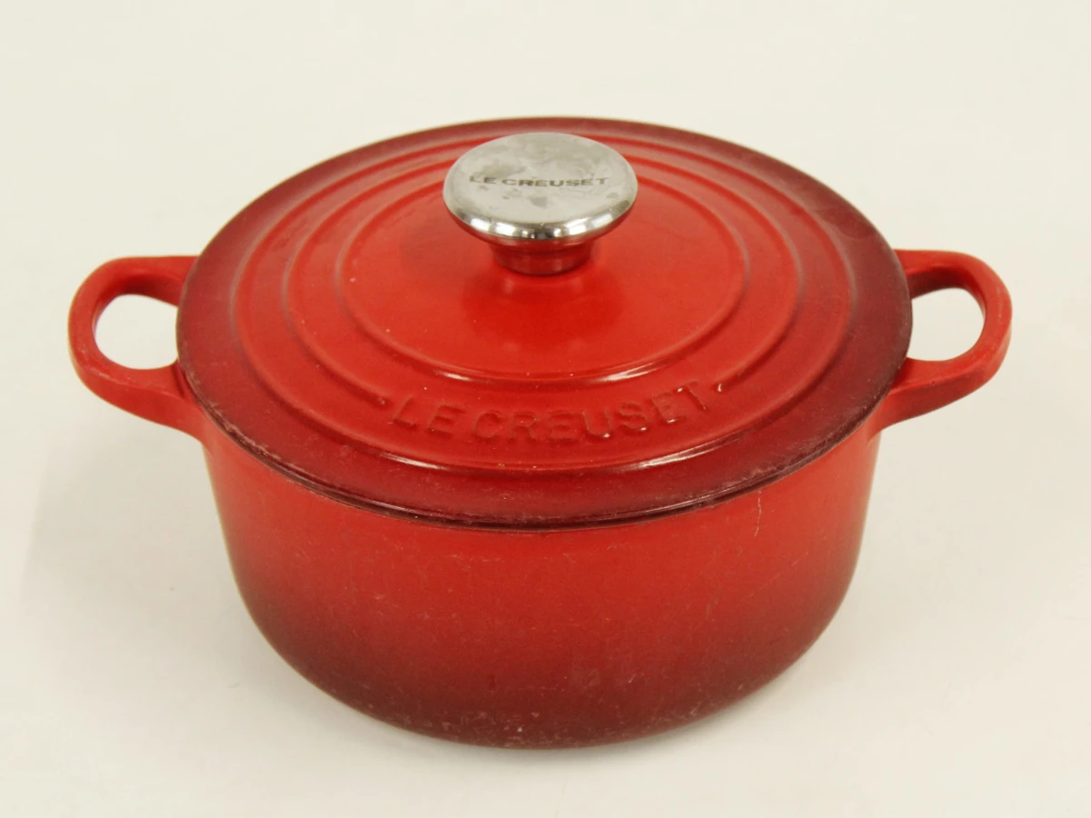 Rode gietijzeren braadpan met deksel - Le Creuset