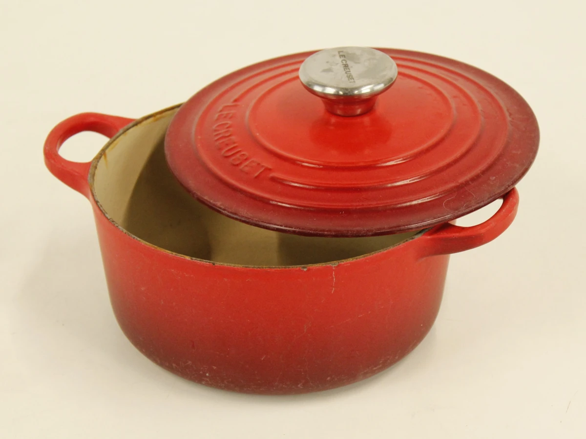 Rode gietijzeren braadpan met deksel - Le Creuset