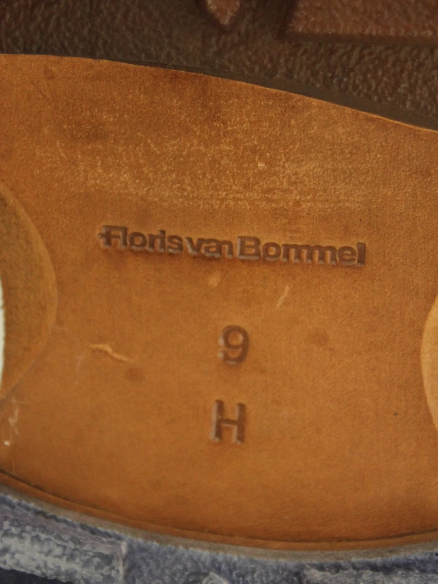 Floris van Bommel lederen veterschoenen met reptielmotief