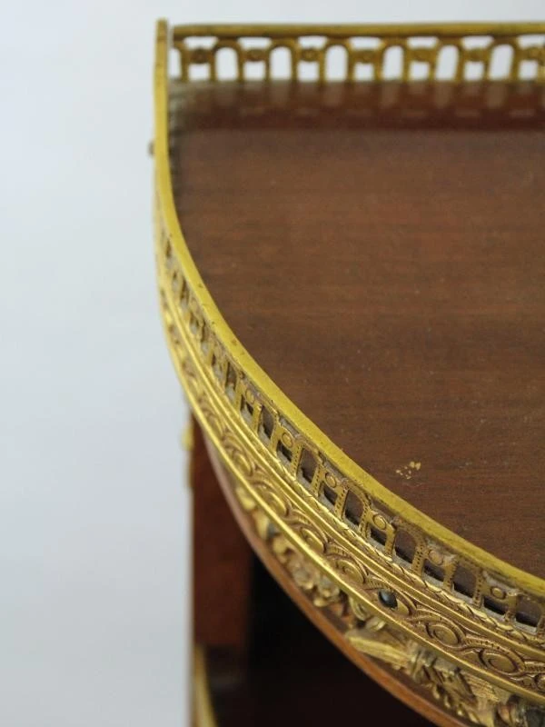 Franse Louis XVI stijl bonheur-du-jour / schrijfbureau met marqueterie en vergulde bronzen details