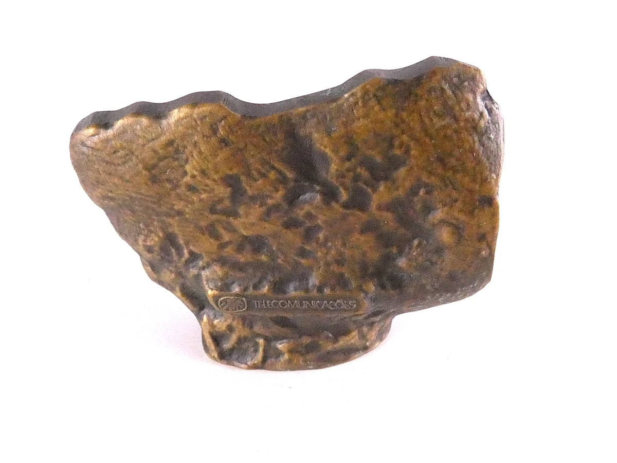 Bronzen sculptuur met bladmotief