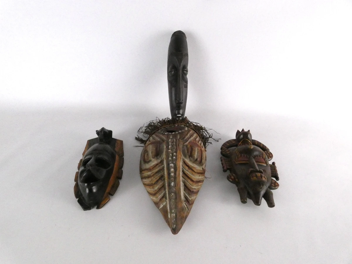 4 Etnische houten maskers