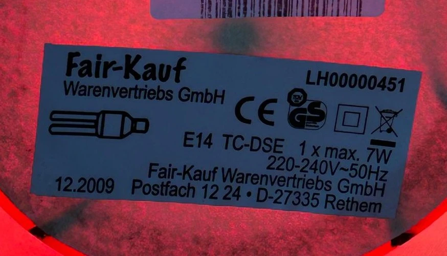 Rode tafellamp Fair-Kauf