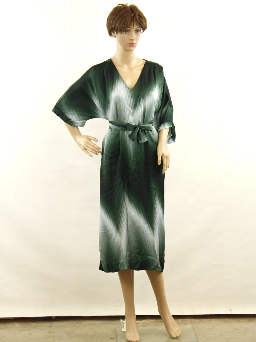 Just in case - Groene dames maxi jurk met ceintuur