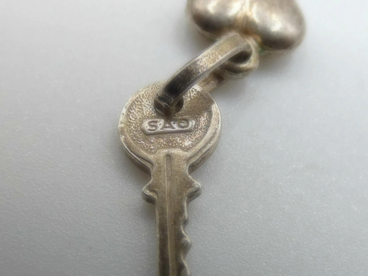 Zilveren Hanger - Sleutel & Hartje ("Del Cuore")