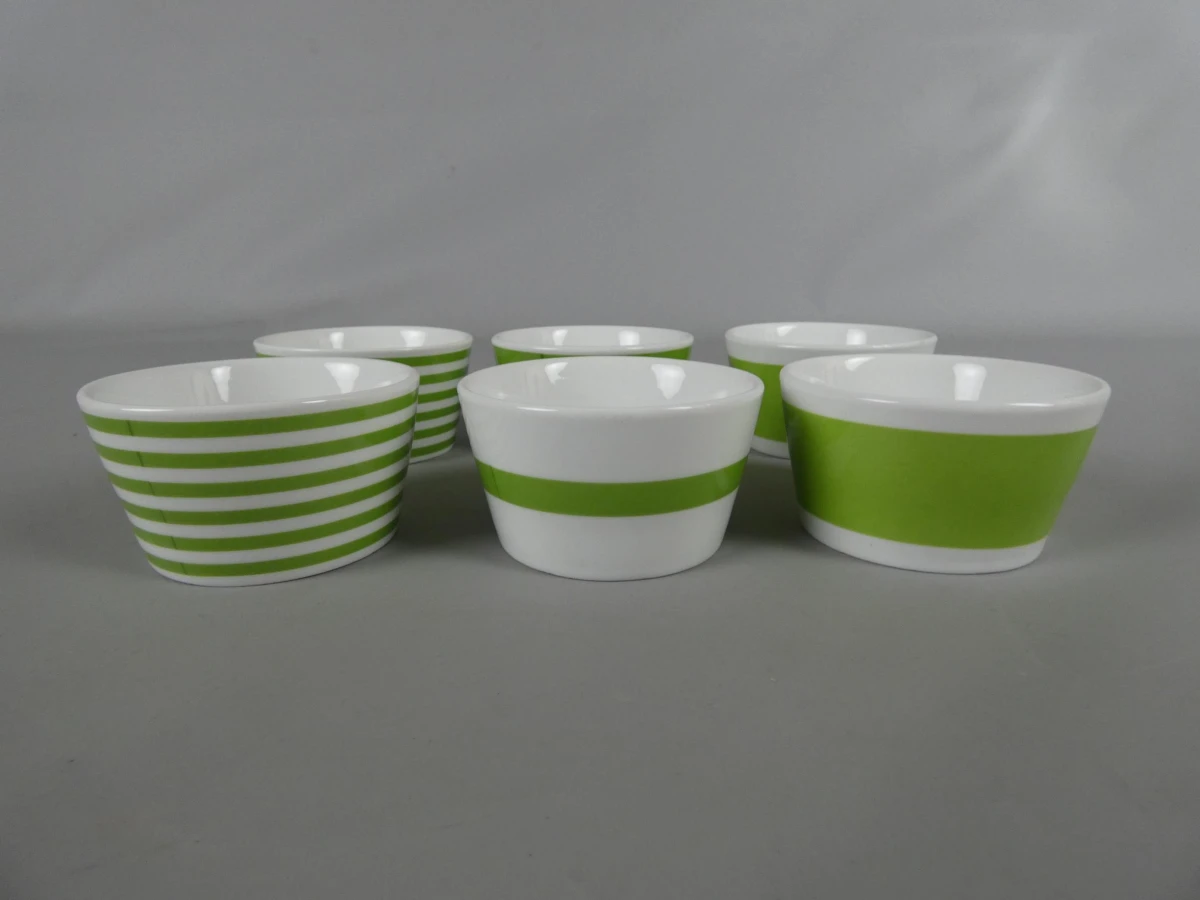 Set van 6 porseleinen kommetjes van S&P (Salt & Pepper / Vitelma)
