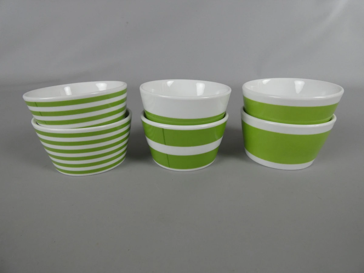Set van 6 porseleinen kommetjes van S&P (Salt & Pepper / Vitelma)