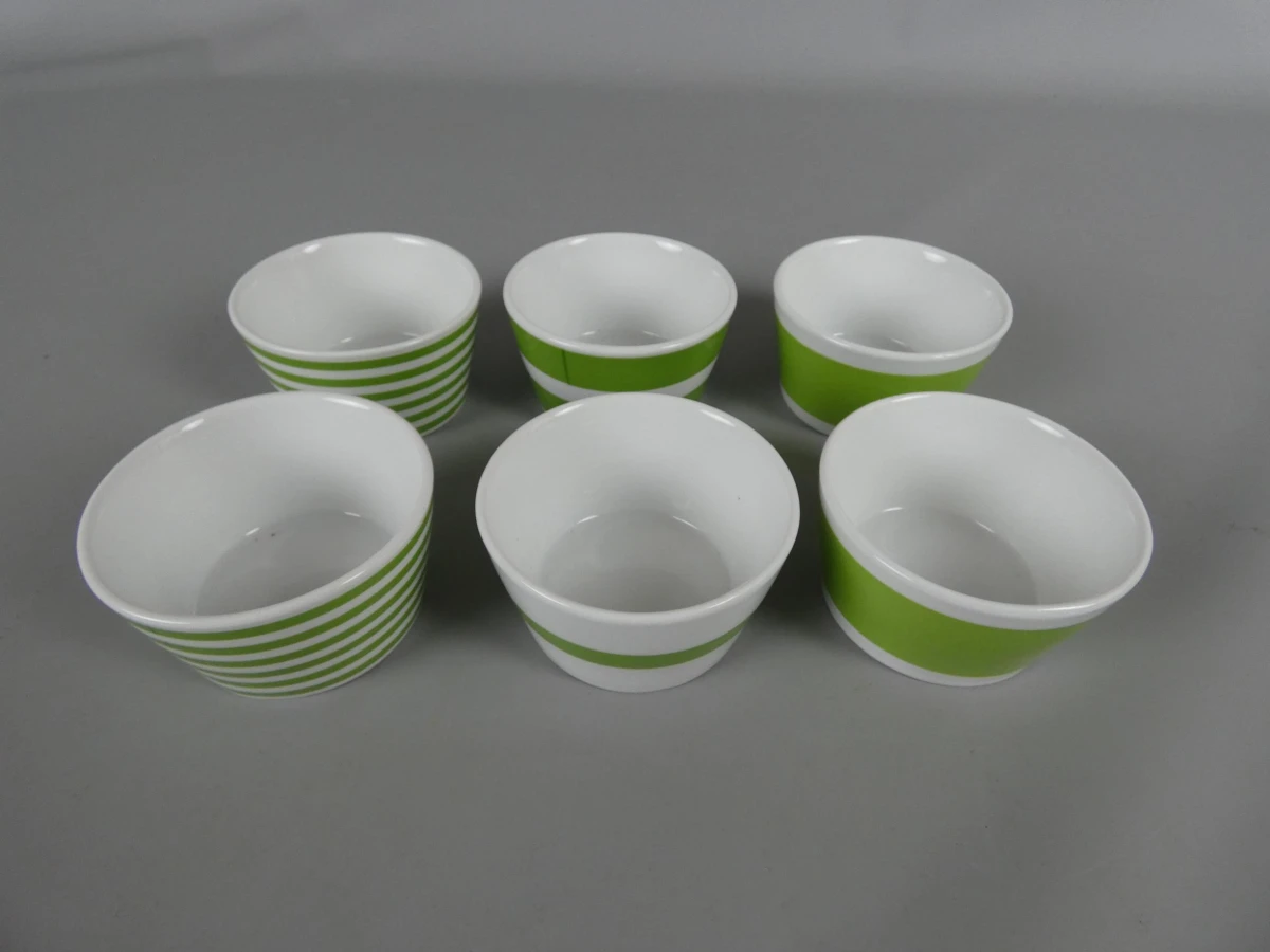Set van 6 porseleinen kommetjes van S&amp;P (Salt &amp; Pepper / Vitelma)