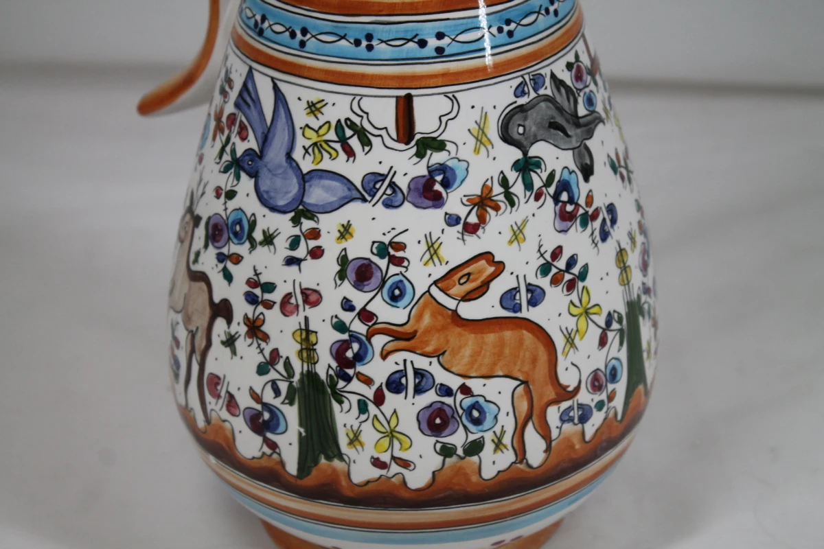 Vintage handbeschilderde karaf