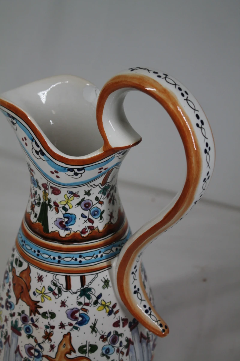 Vintage handbeschilderde karaf