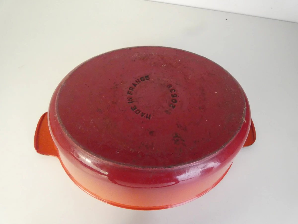 Vintage gietijzeren braadpan / cocotte met deksel