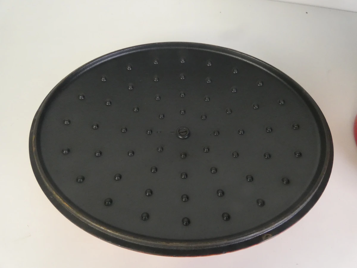 Vintage gietijzeren braadpan / cocotte met deksel