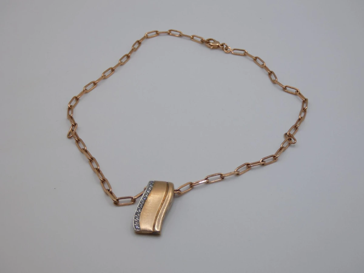 Roségoudkleurige zilveren Viventy ketting met hanger