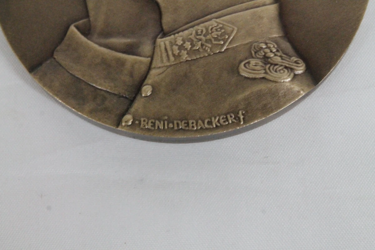 Bronzen herdenkingsmedaille van het Belgische vorstenpaar