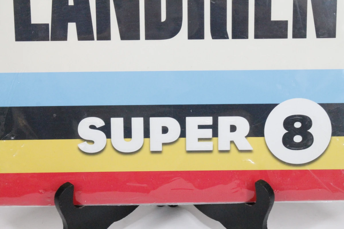 Vintage aluminium reclamebord Flandrien Super 8 bier