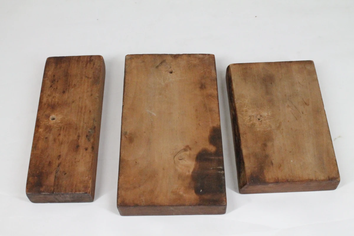 3 Antieke houten botervormen